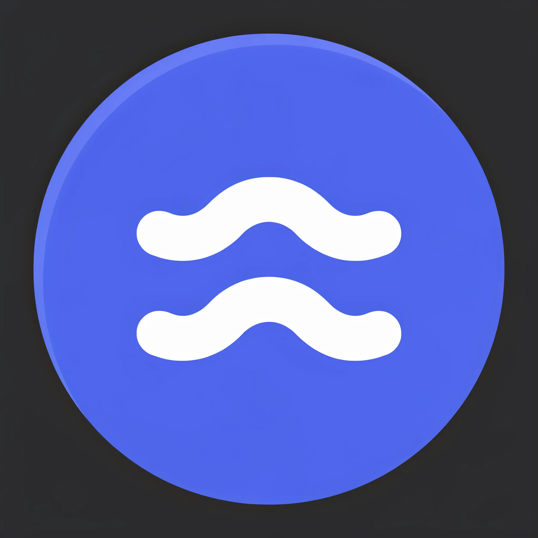 Minimalist Discord icon with a geometric wave symbol