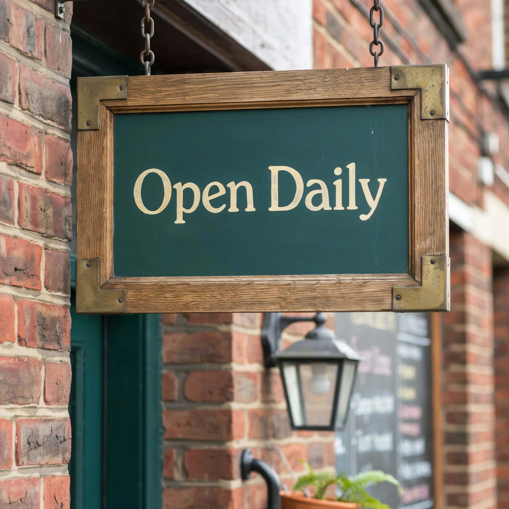 Shop sign with the wording changed in the same font