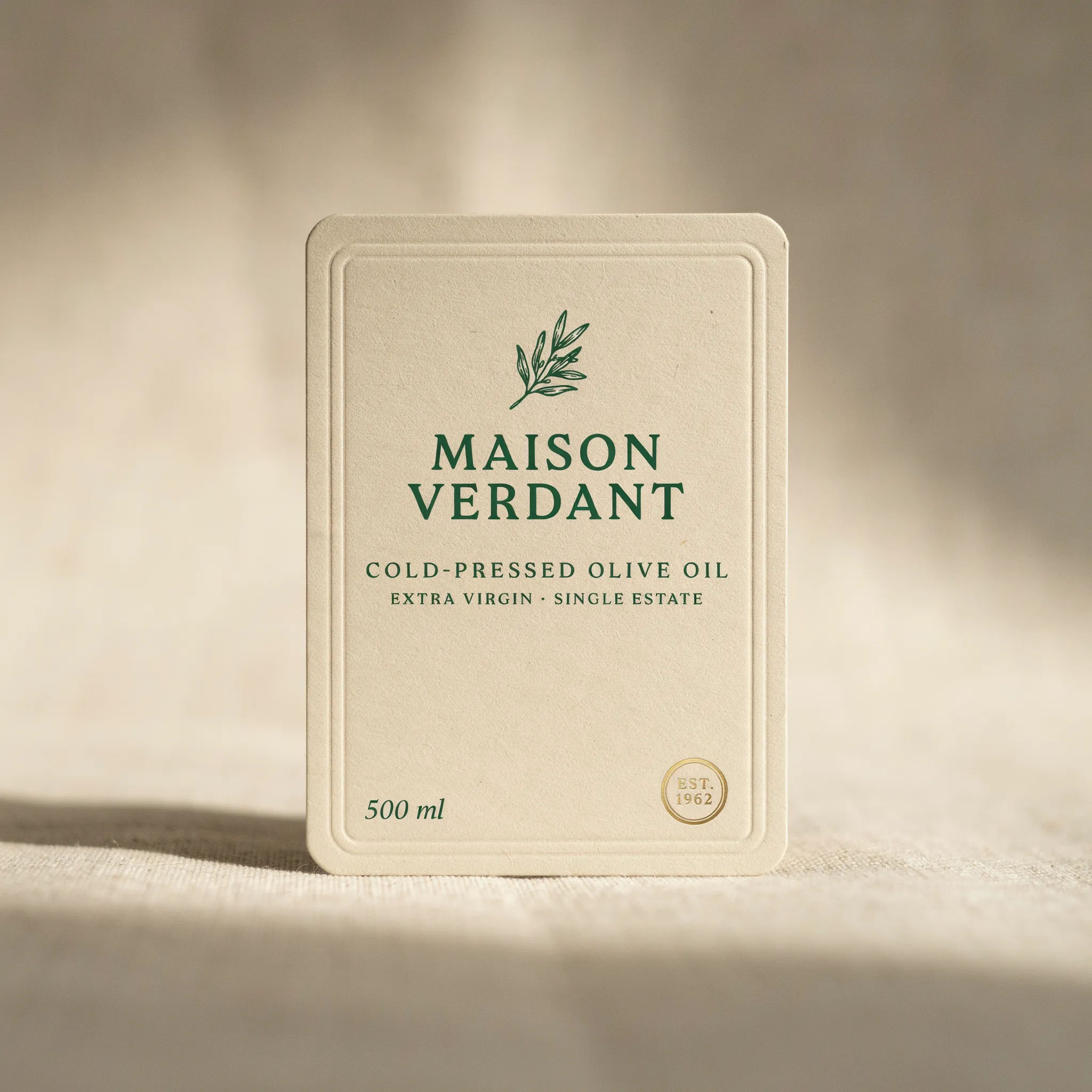 Product label with a corrected spelling