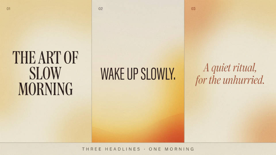 Try alternative headlines on a design