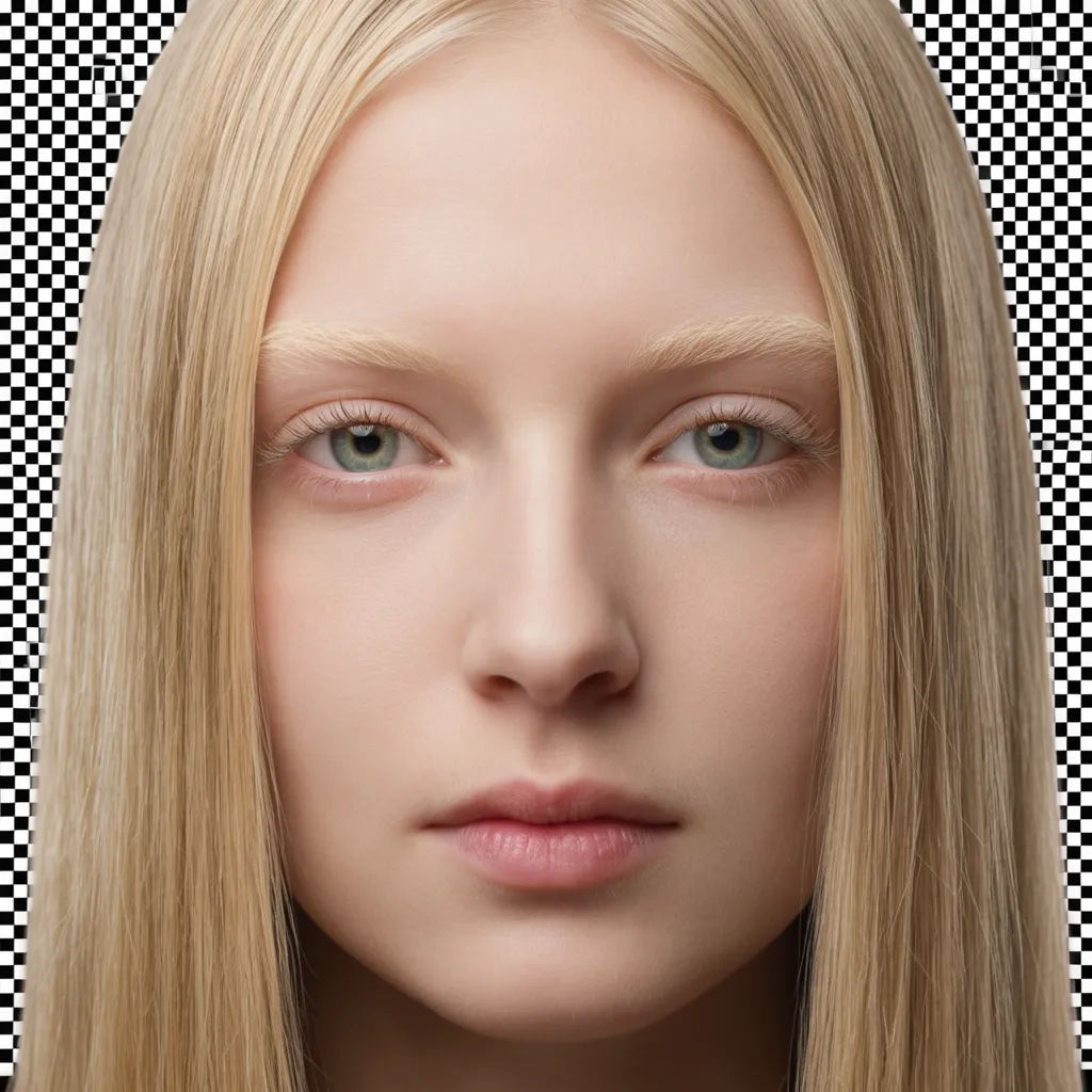 Face isolated in a tight crop without hair