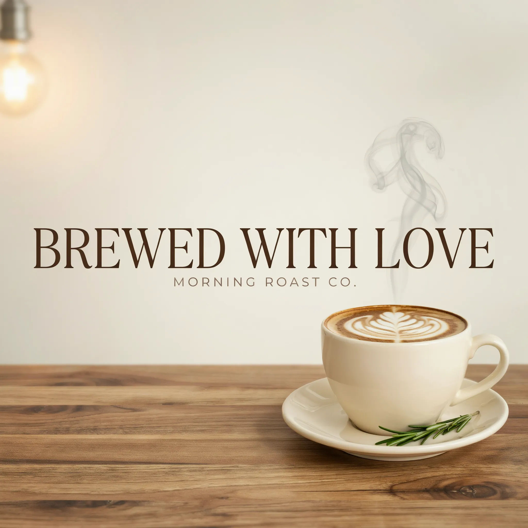 Cozy Facebook cover for a coffee shop with a latte on the right
