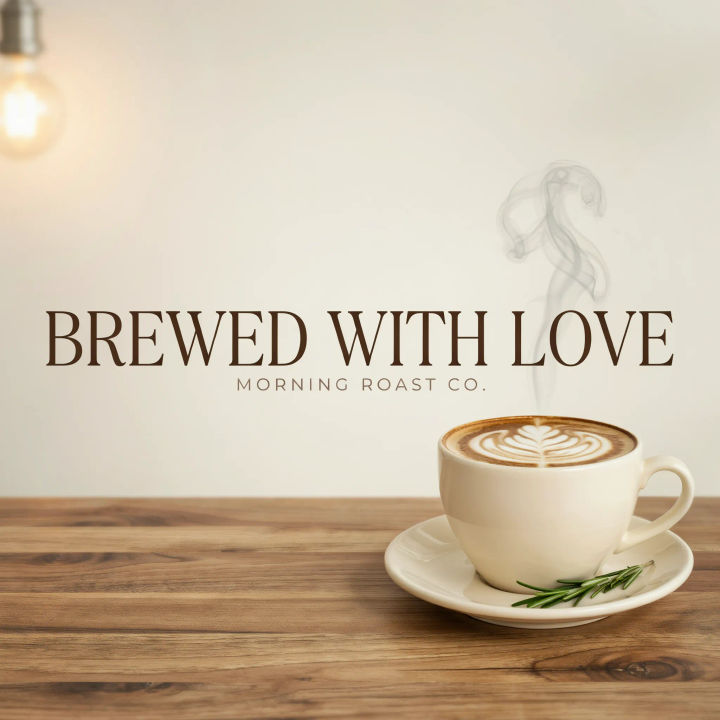 Capa de Facebook aconchegante para uma cafeteria com um latte à direita