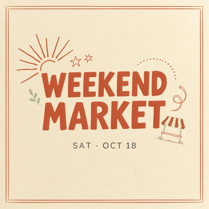 Capa de evento do Facebook alegre para uma feira pop-up de fim de semana