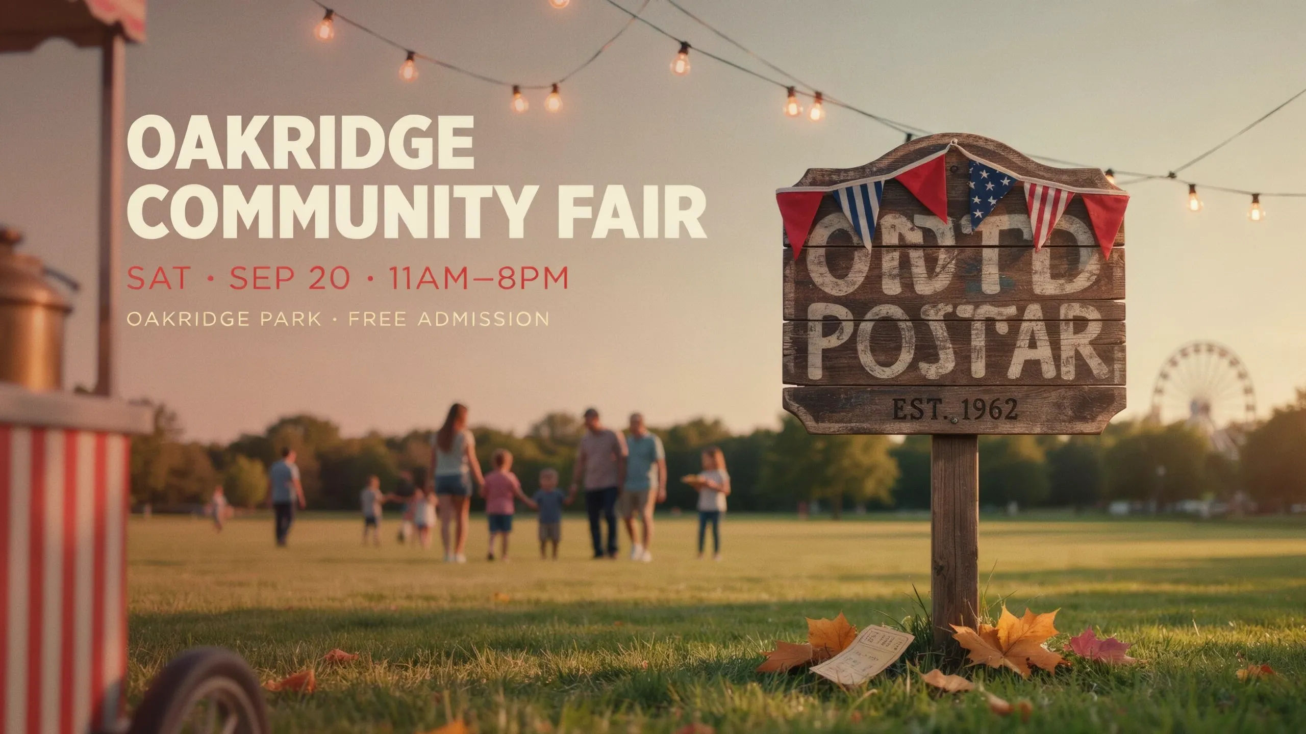 Landscape Facebook event post for a community fair