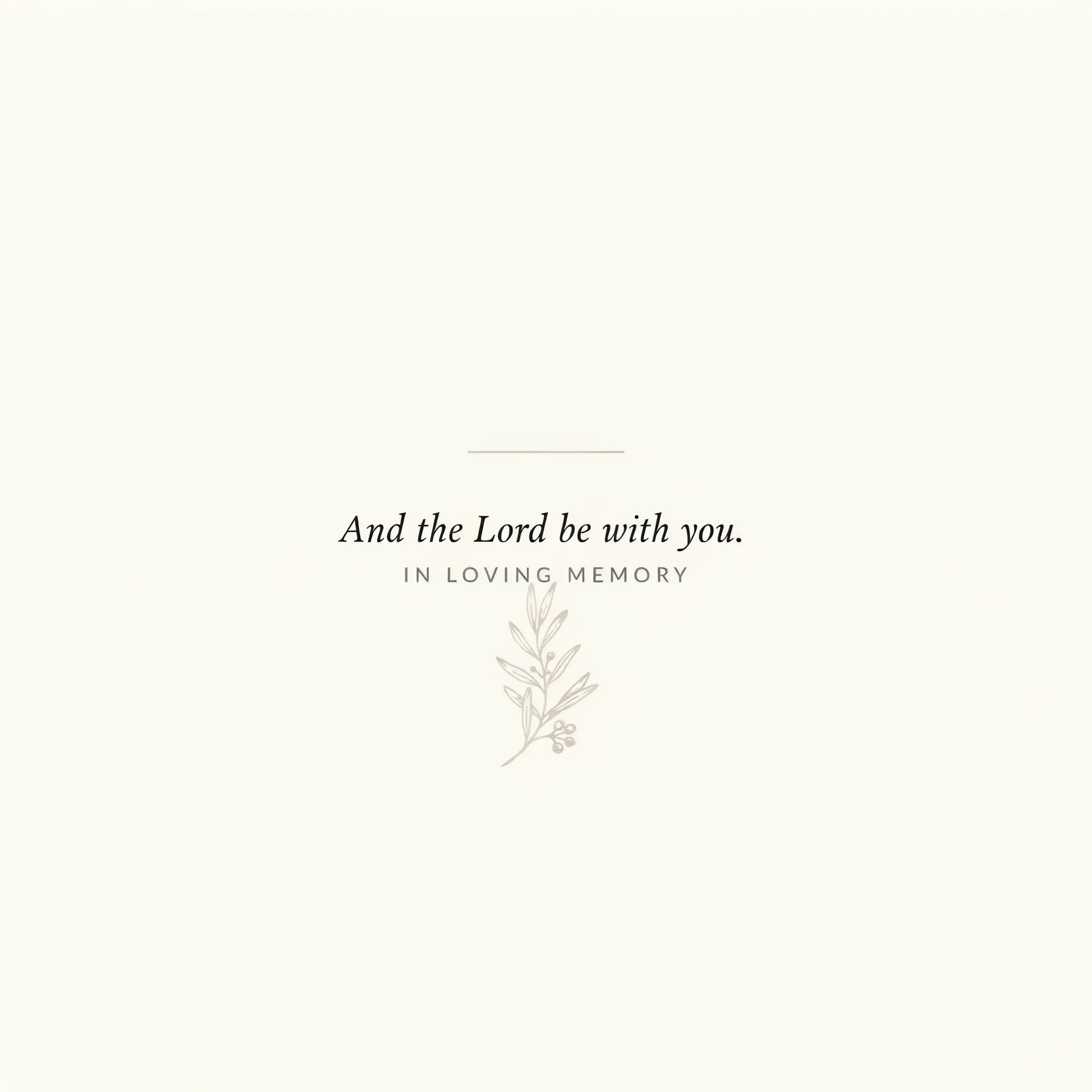 Program back cover with a centered verse and a faint botanical illustration