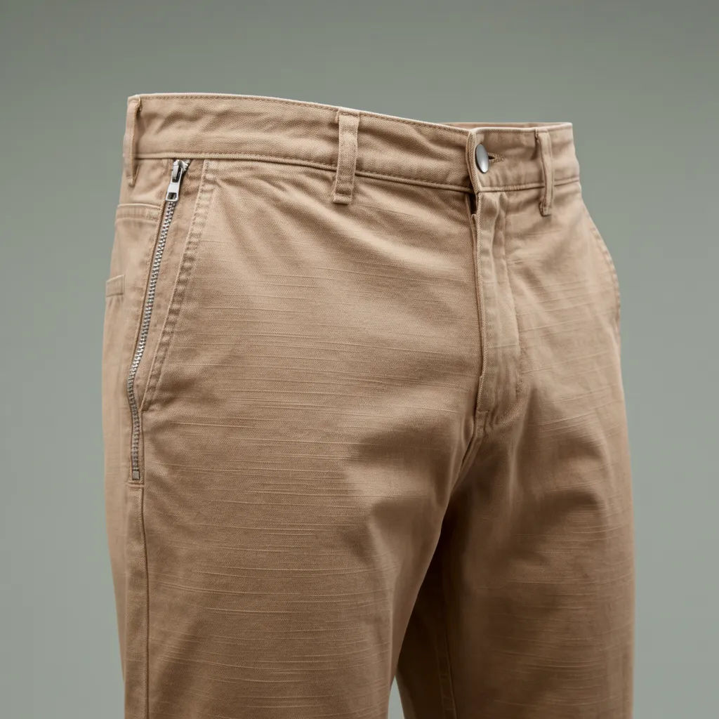 Trousers floating with the mannequin legs removed and waistband hollowed