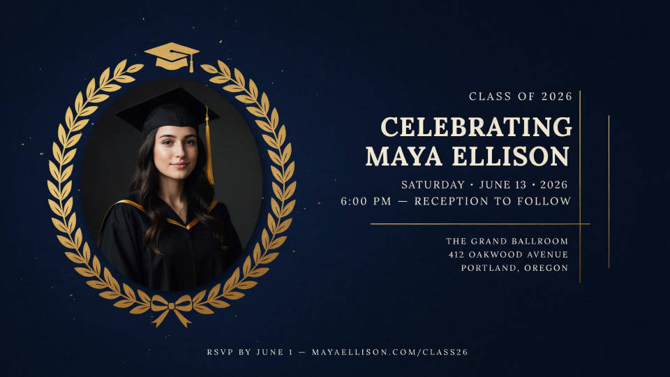 A party or ceremony invite