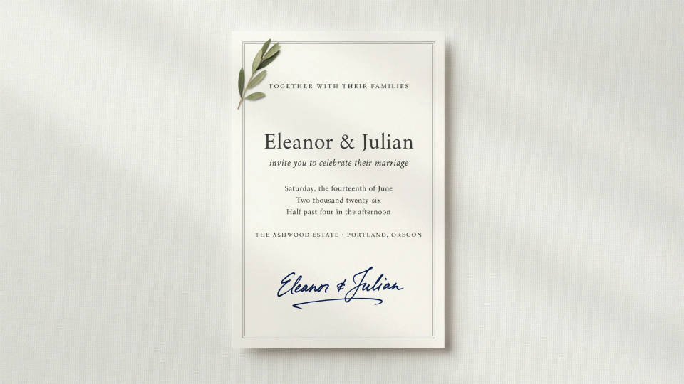 A personal touch on invitations