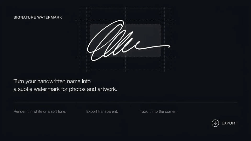 A watermark for your images