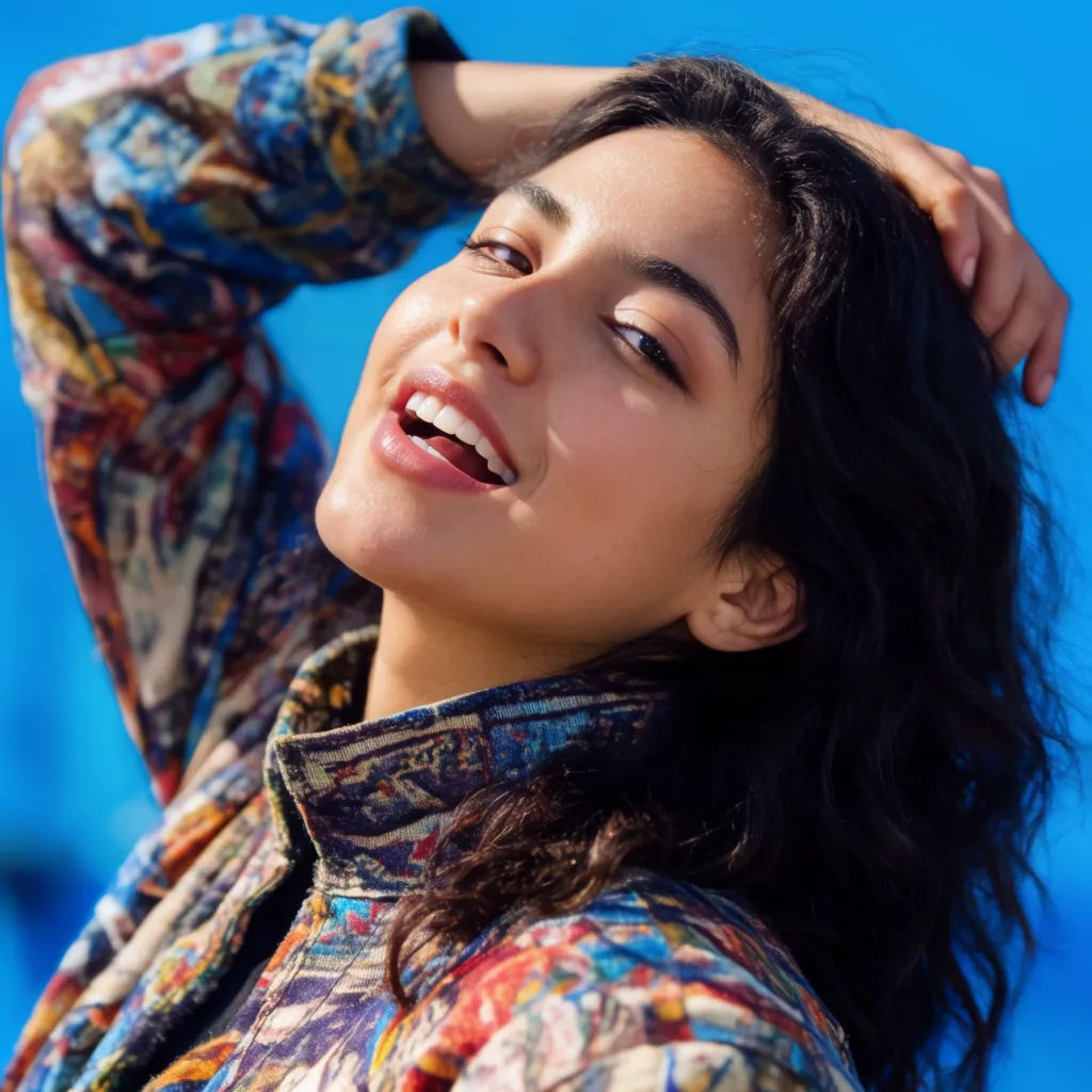 A small portrait converted to a sharp high-resolution version
