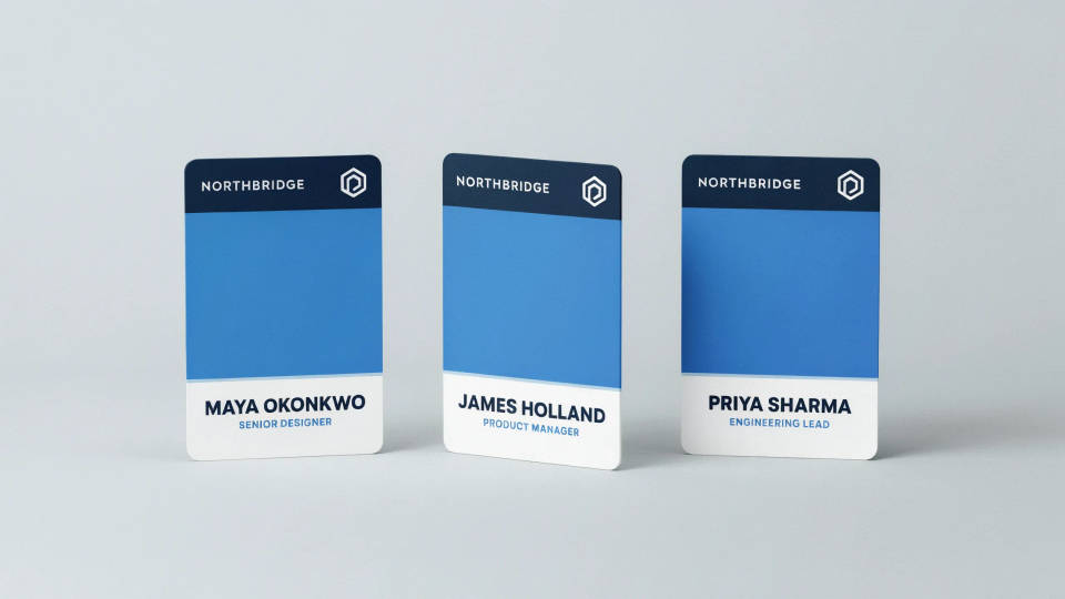 Employee badges for a team