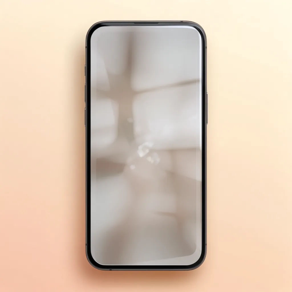 Straight-on iPhone on a gradient background for an app store hero