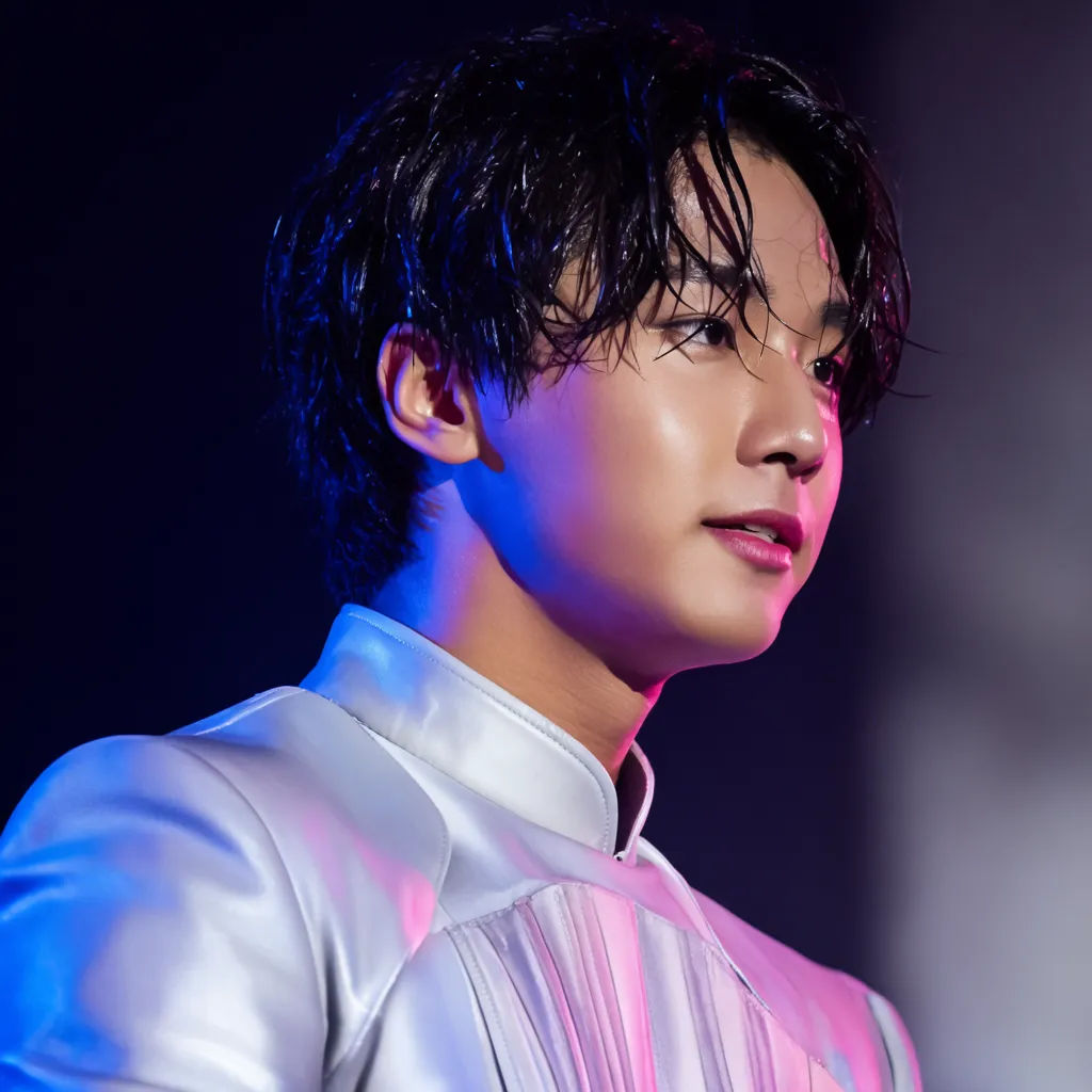 The same original idol in a stage performance shot