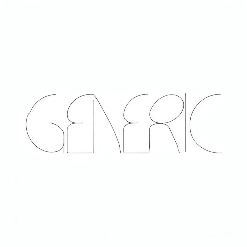 Line-art wordmark isolated with thin strokes and counters intact