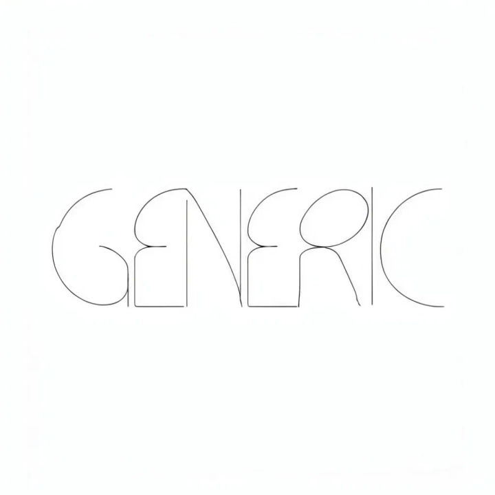 Logotipo em traço fino isolado, com linhas e miolos das letras intactos