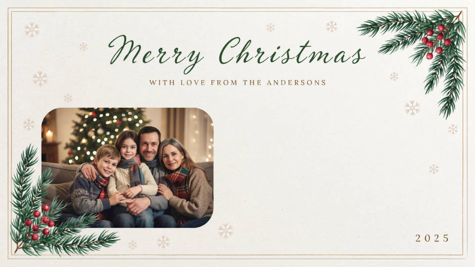 A seasonal greeting card