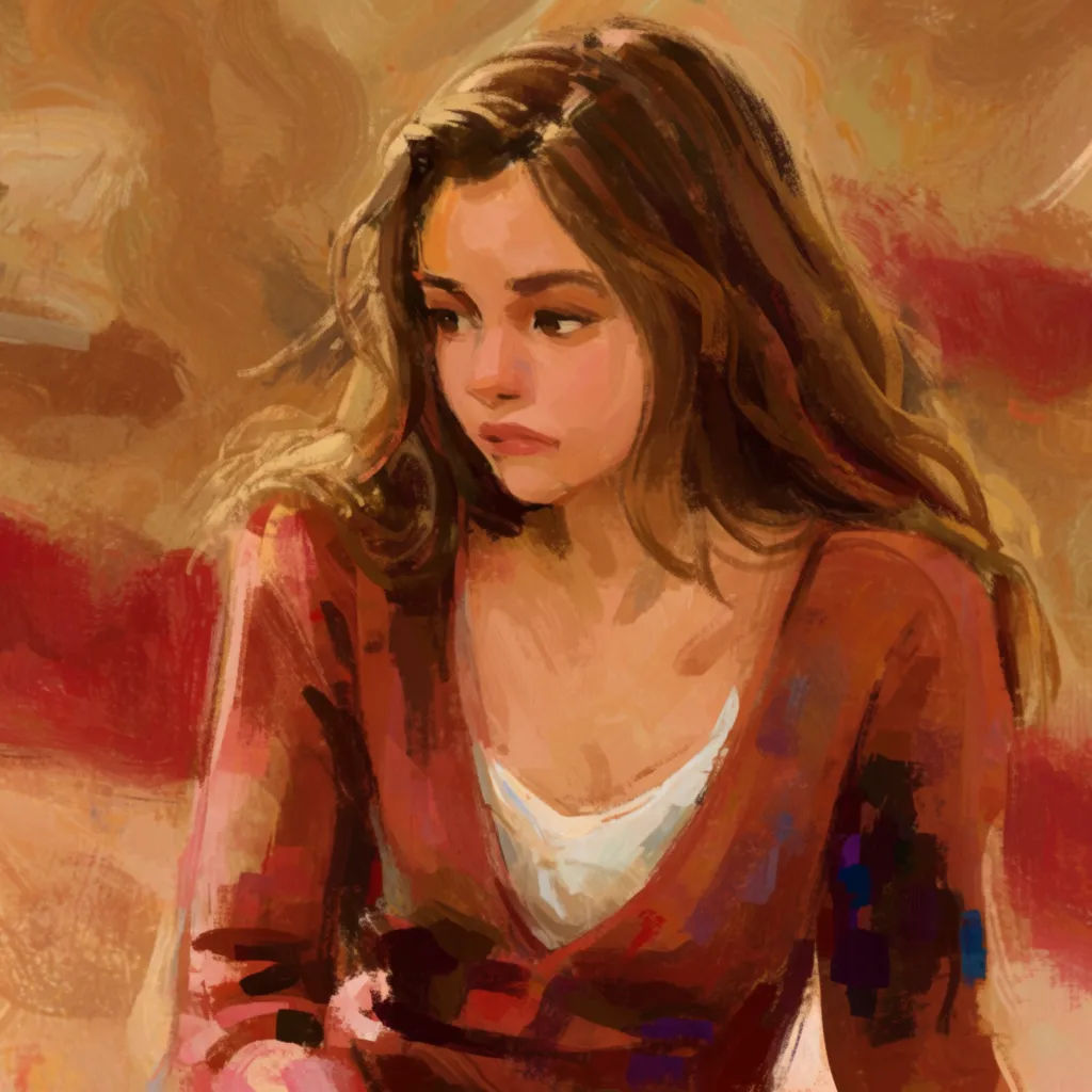 Portrait repainted in bold acrylic with the pose preserved