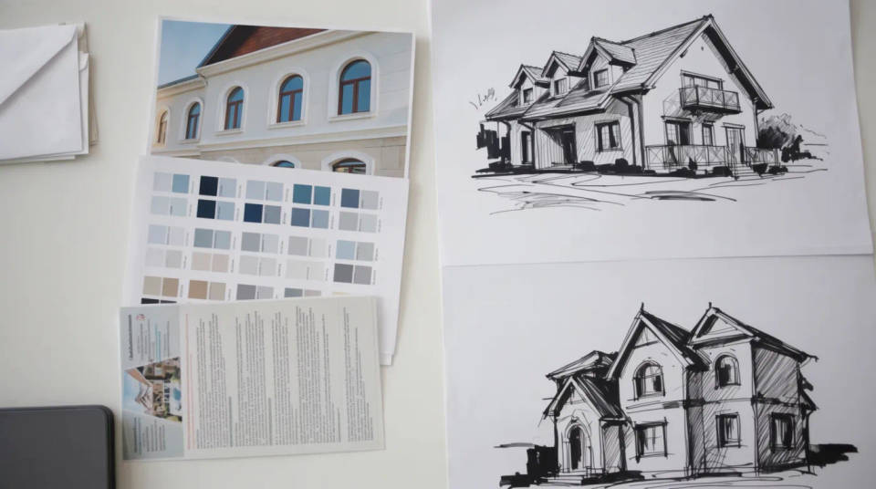Architectural and real estate sketches