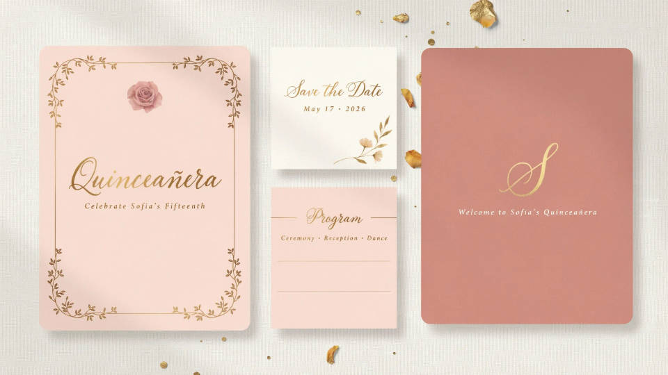 A cohesive invitation and suite