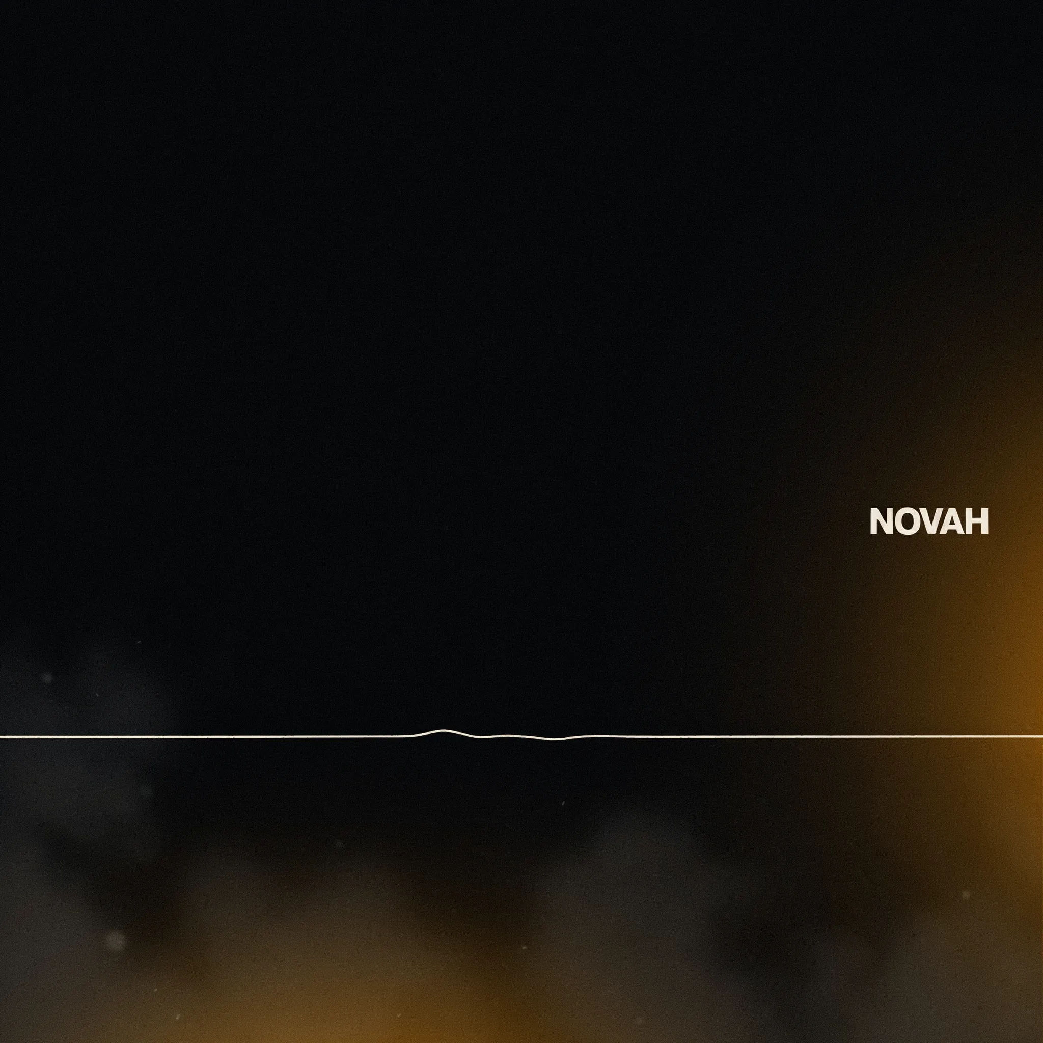 Minimal black techno SoundCloud banner with a thin white line