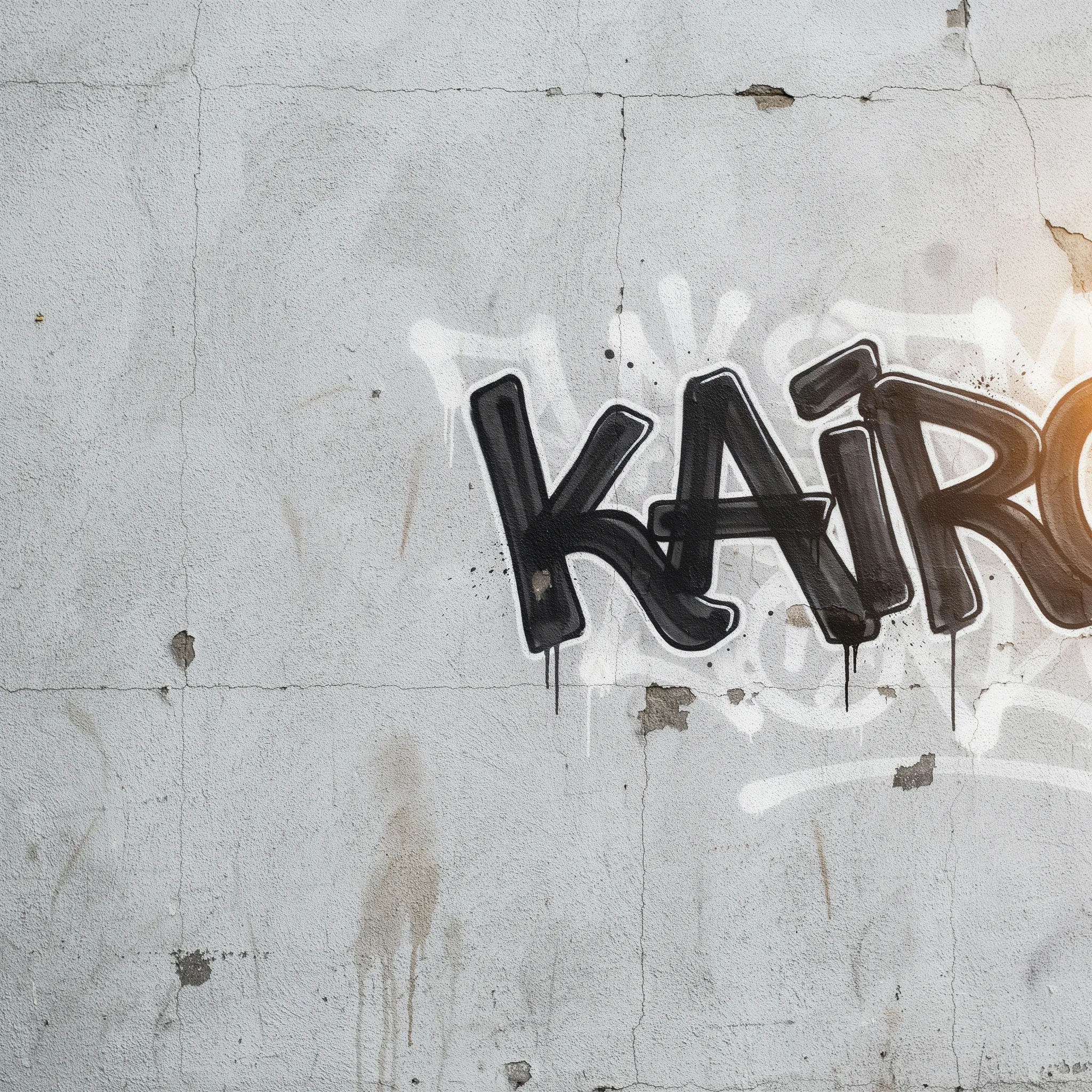 Gritty concrete hip hop SoundCloud banner with a graffiti-style name