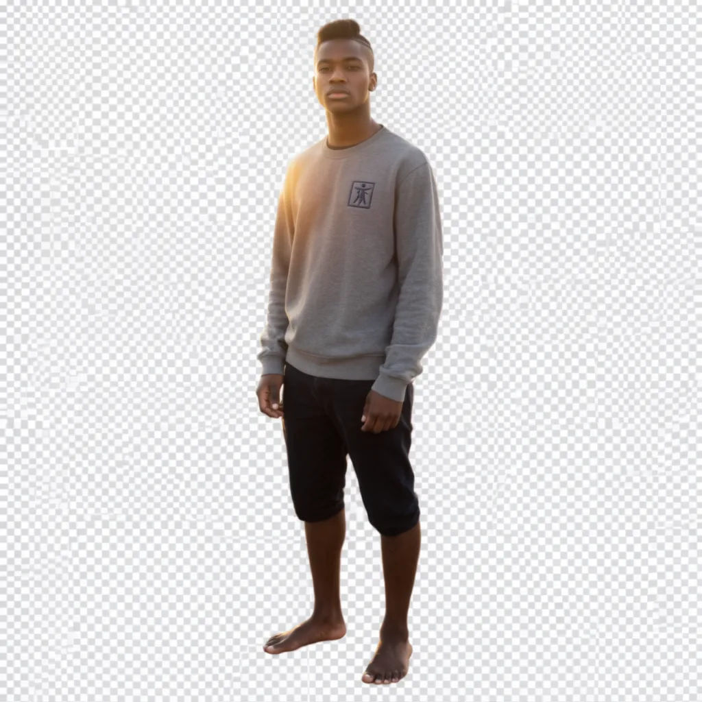 Model isolated on transparency ready for a composite