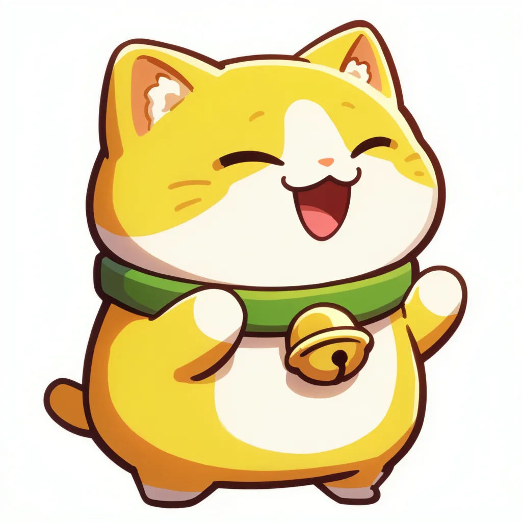 Cute cat mascot Twitch emote laughing hard