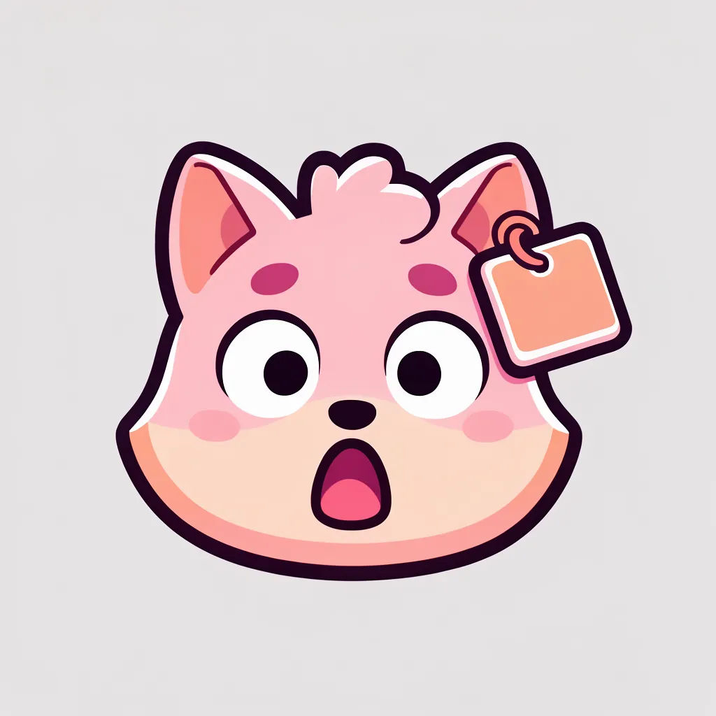 Cat mascot emote with a shocked pog expression