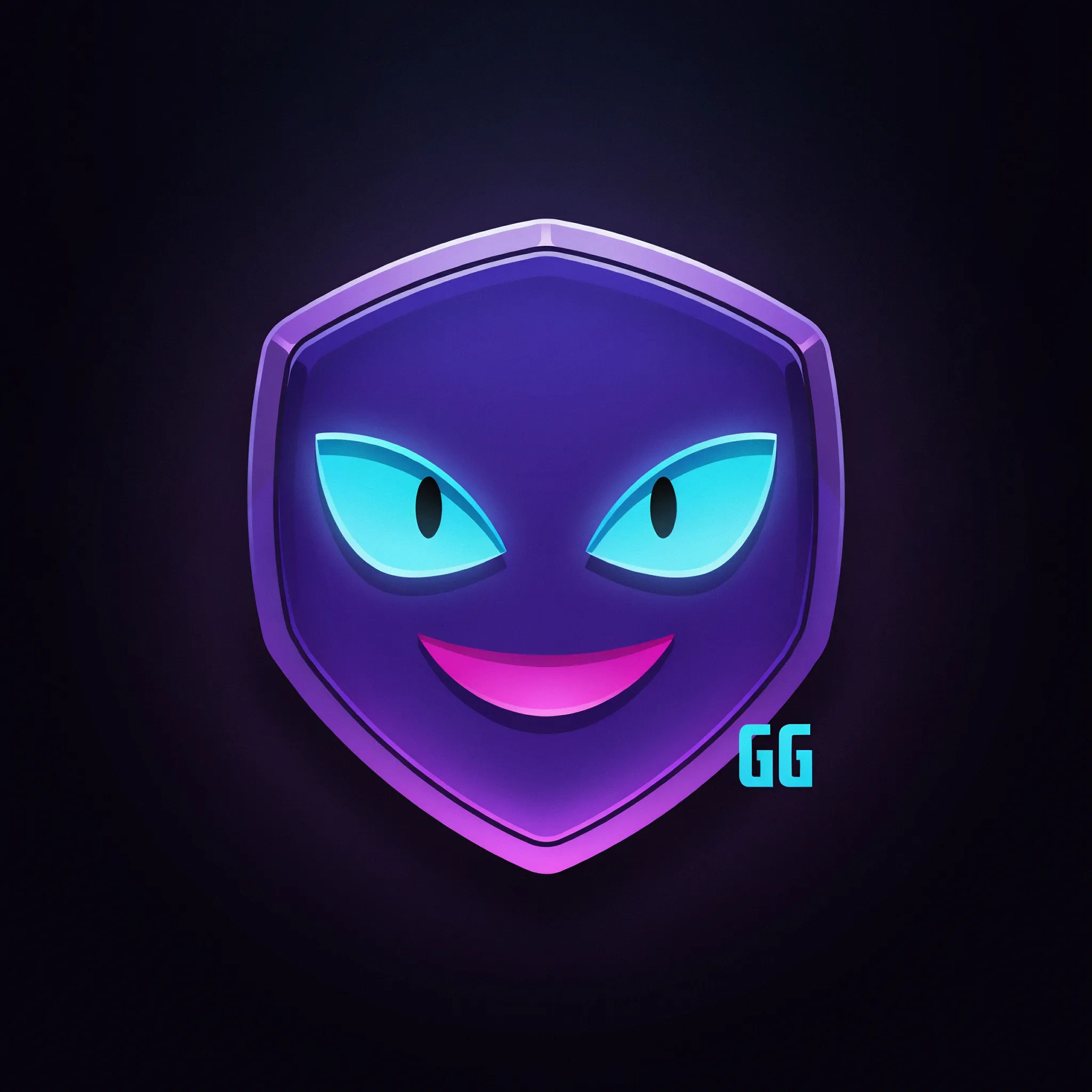 Twitch emote of a happy face in a matching bold style