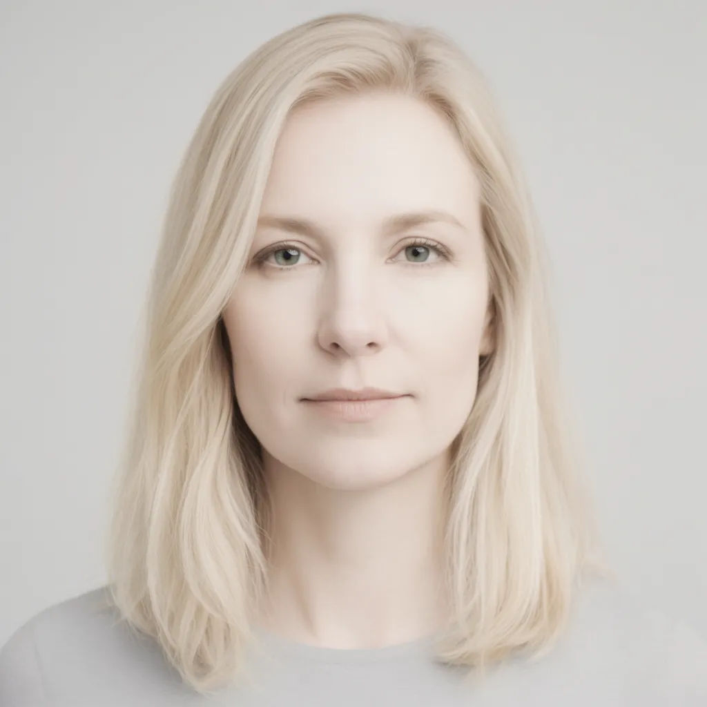 Pixelated face rebuilt into a clean portrait
