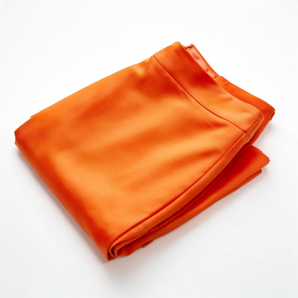 Folded garment as a flat-lay on a clean white surface