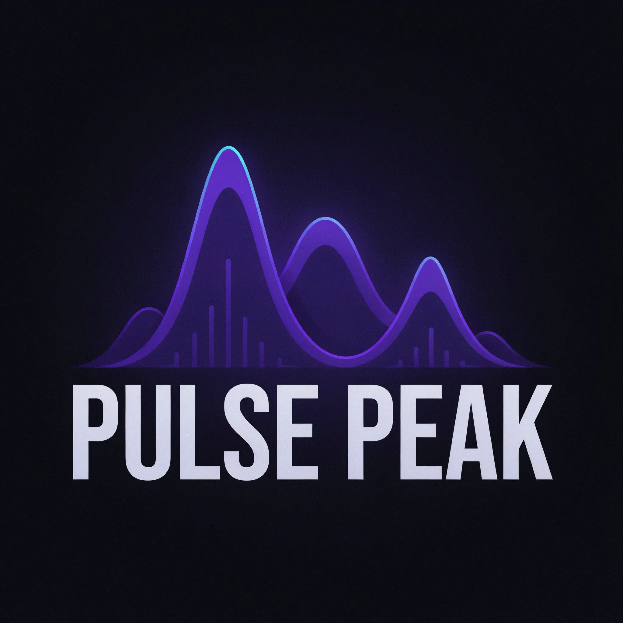 Music channel logo with a waveform shaped like a mountain