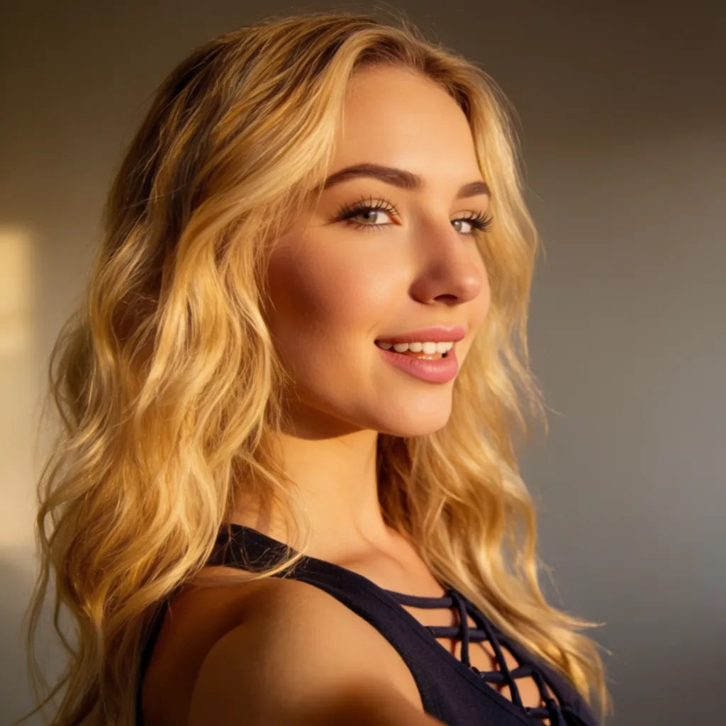 Selfie restyled as a polished professional headshot