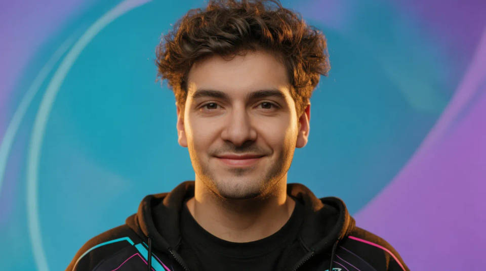 A styled creator or gaming look