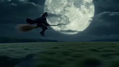 Broomstick flying effect
