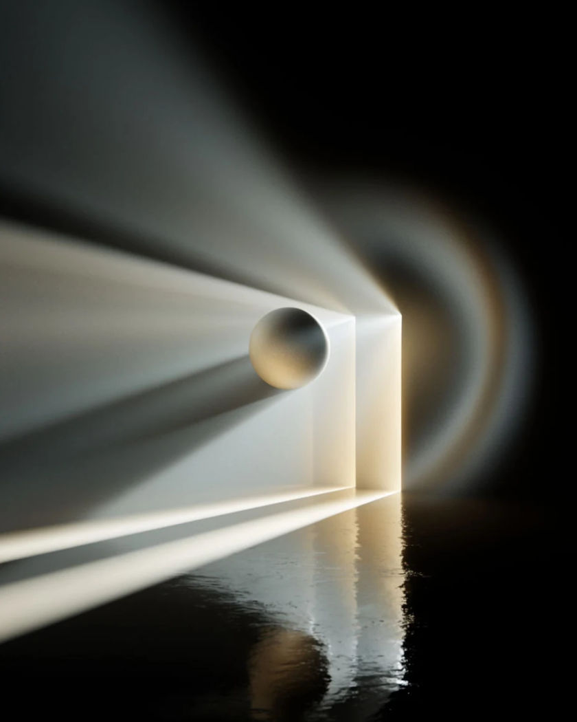 Radiating light effect