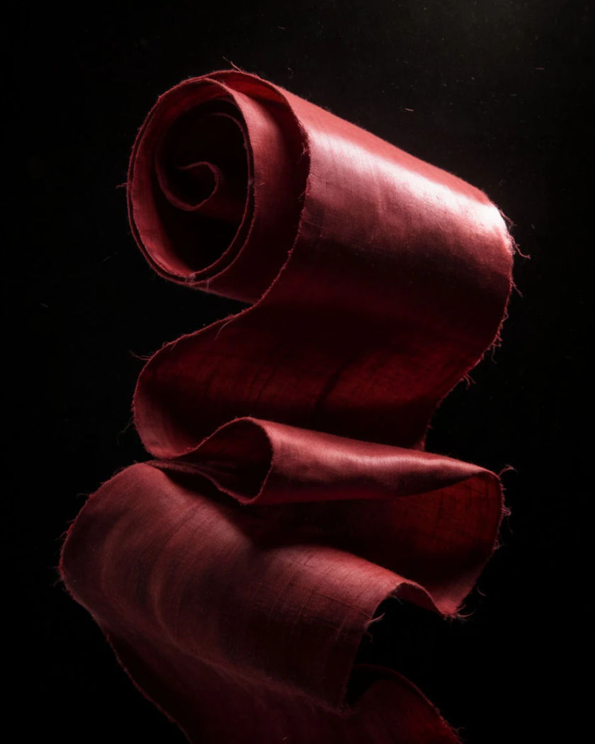 Red gala dress effect