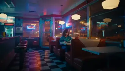 AI 80s retro portrait video