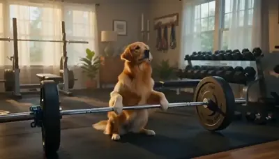 Animal weightlifting video