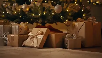 AI Christmas box kitty video