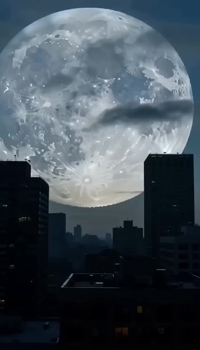AI falling moon video generator | Morphic