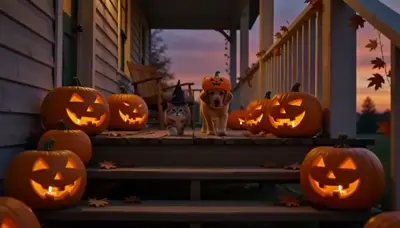 AI Halloween pet hat video