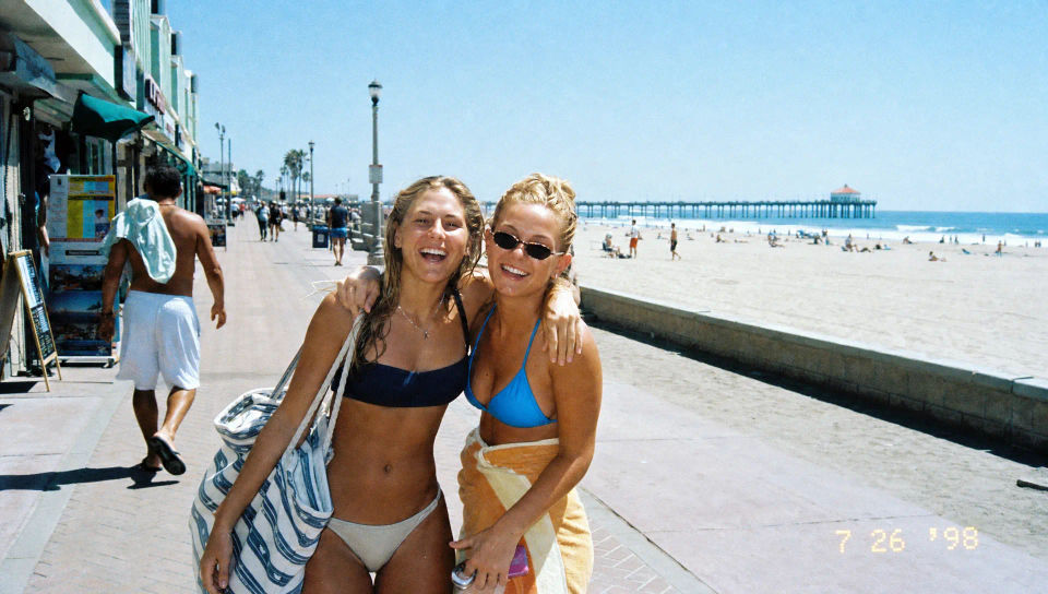 Sunny beach boardwalk