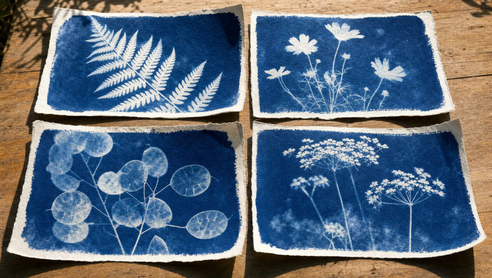 Sunlit print-drying scene