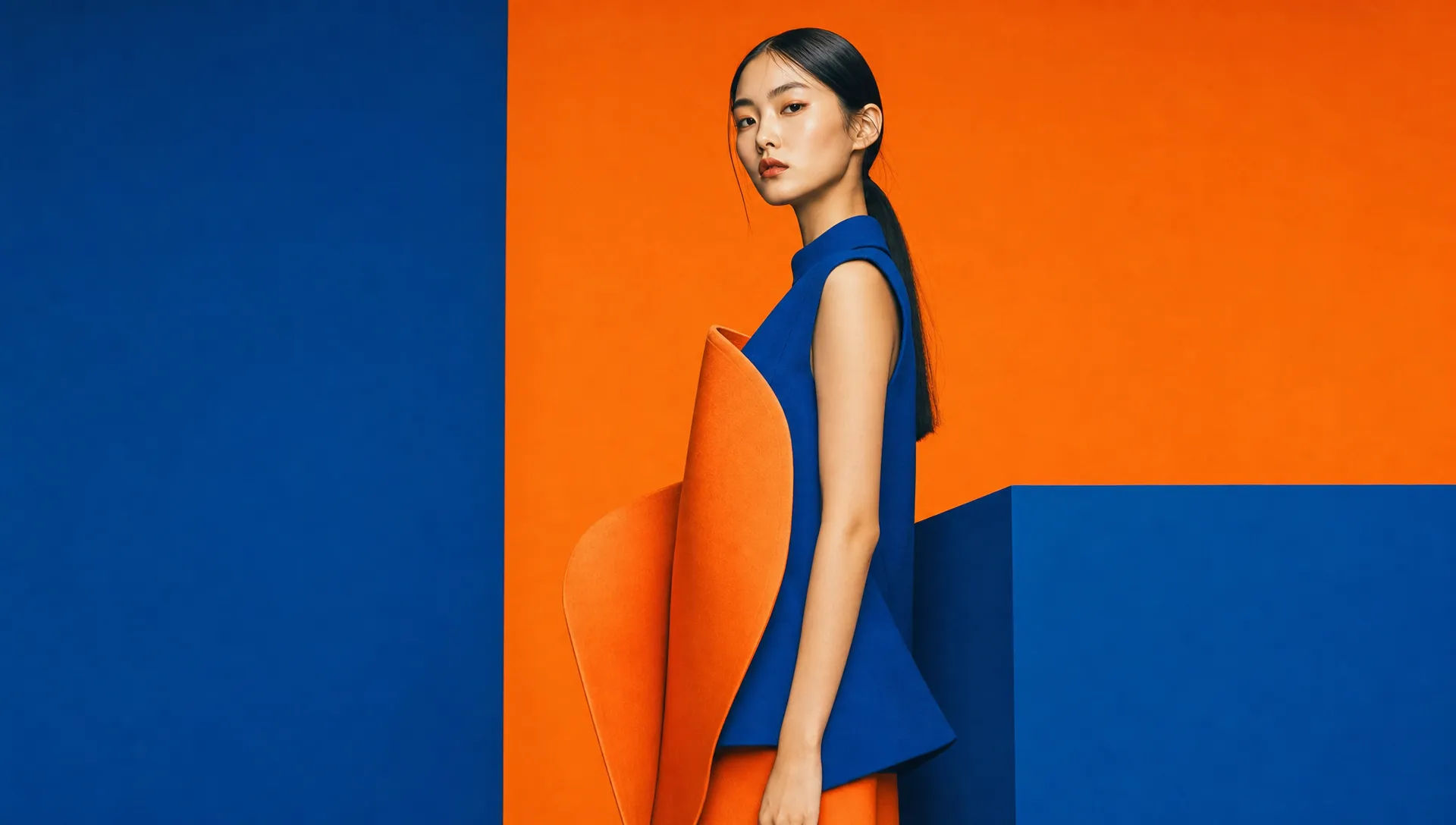 Painted color-block studio