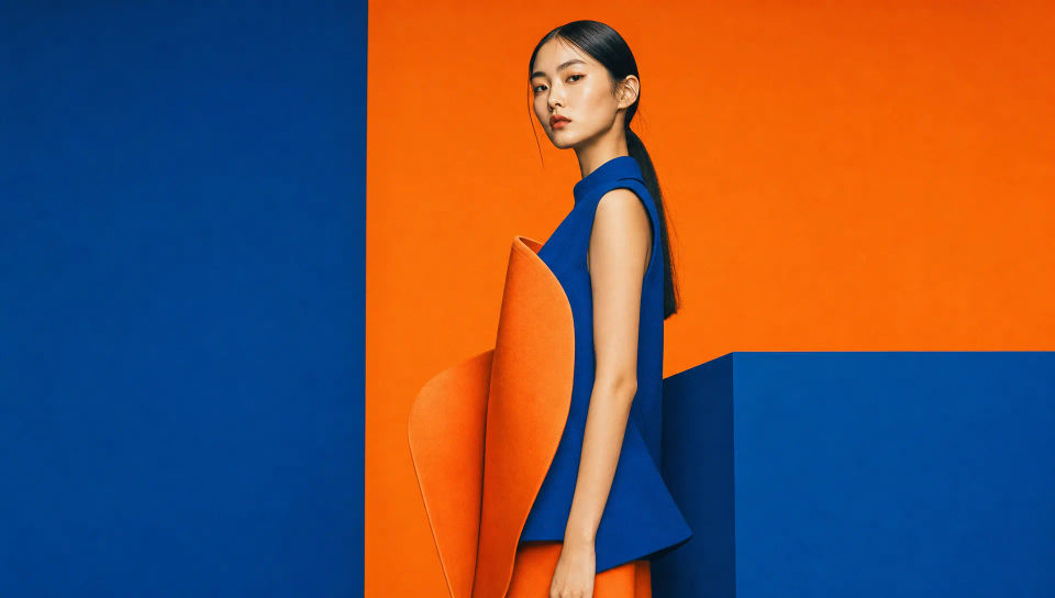 Painted color-block studio