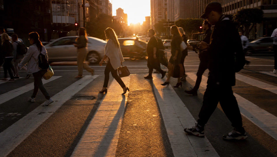 Golden-hour crosswalk