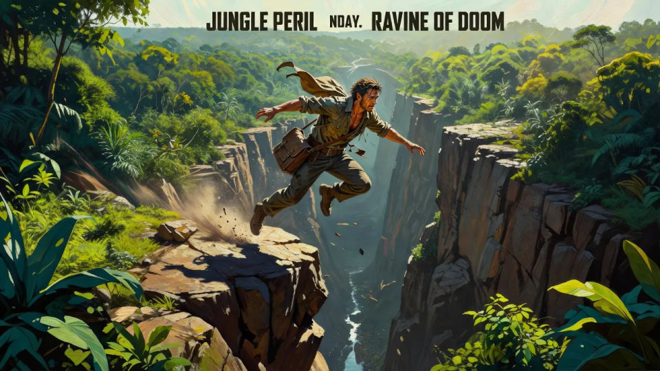 Jungle leap hero panel
