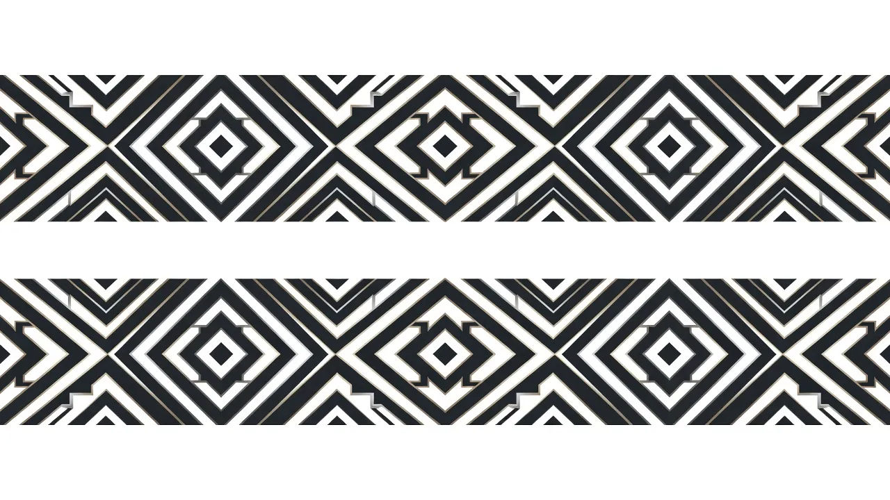 Geometric header frieze